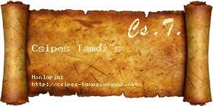 Csipes Tamás névjegykártya